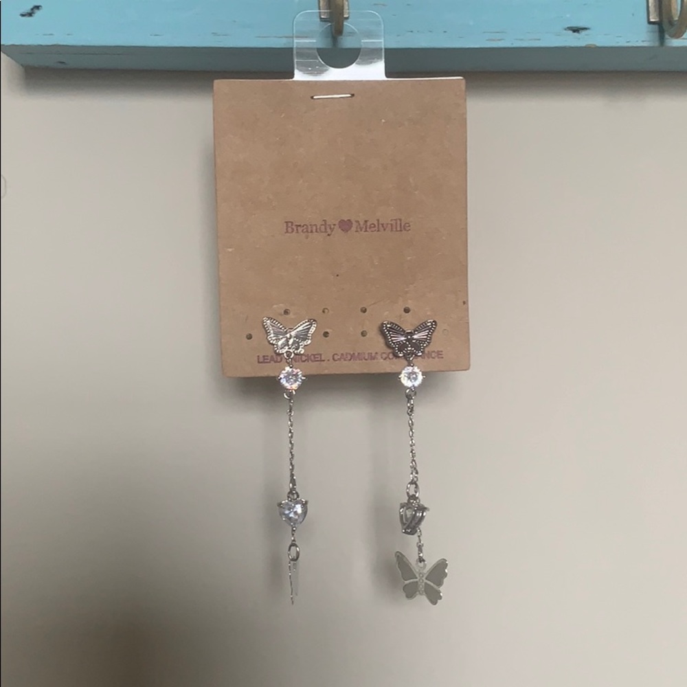Brandy Melville butterfly earrings